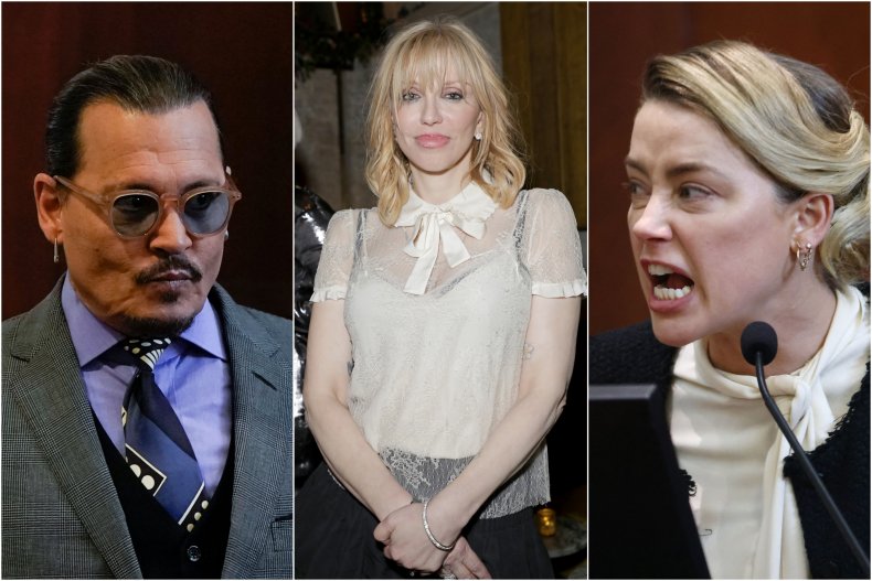 Johnny Depp, Courtney Love, Amber Heard