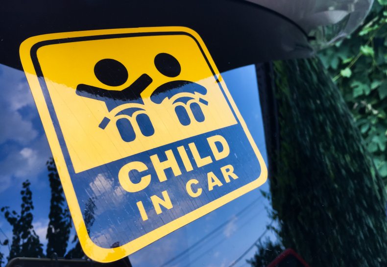Child in car sign