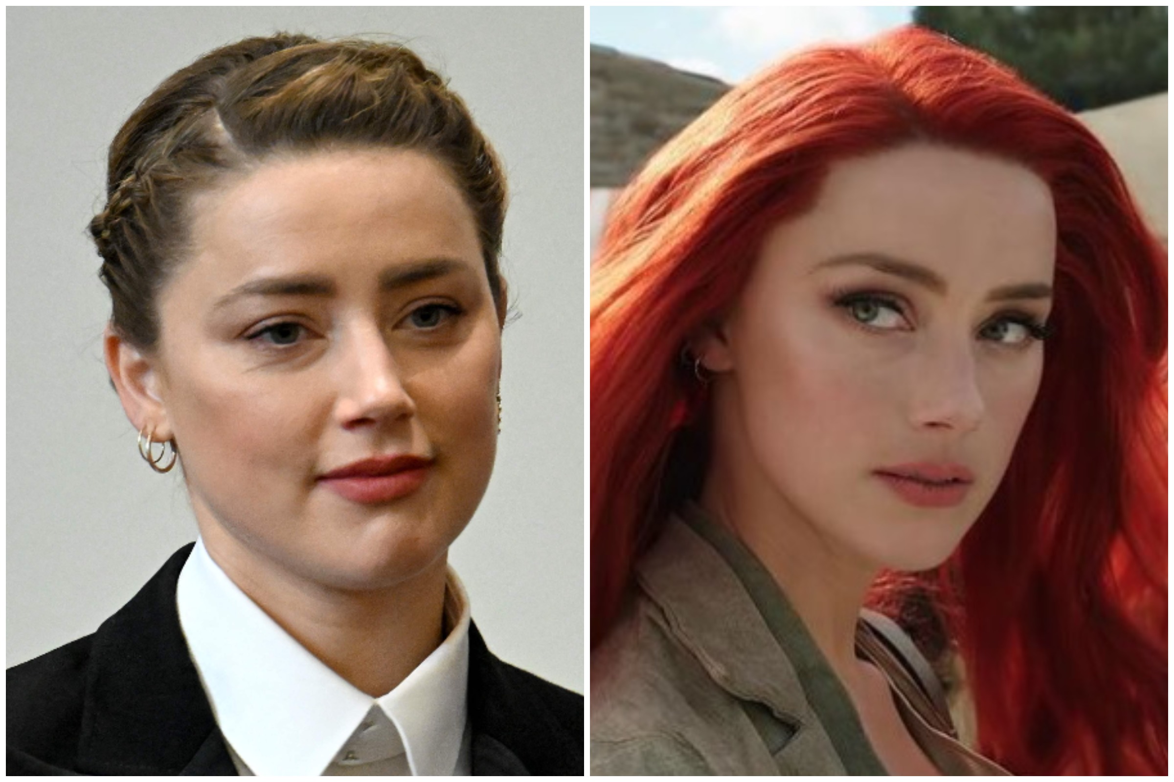 Amber Heard behind the scenes on the set of Aquaman  Amber heard Hair Red  hair