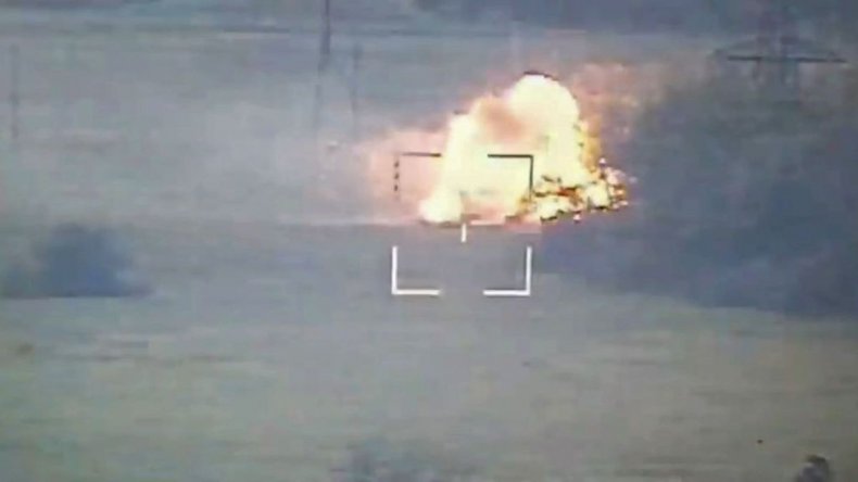 Ukraine Stugna-P missile system hits BMP-2