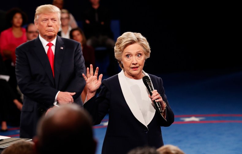 Donald Trump and Hillary Clinton debating