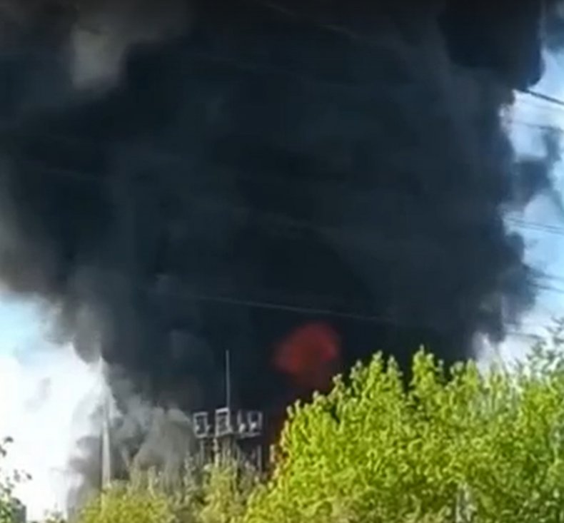 Fire near Moscow aviation centre