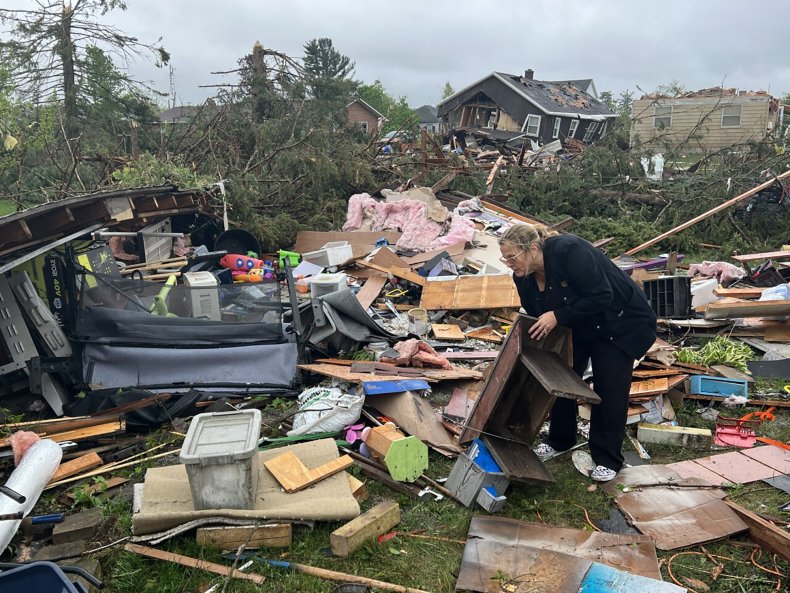 Gaylord tornado devastation in Michigan
