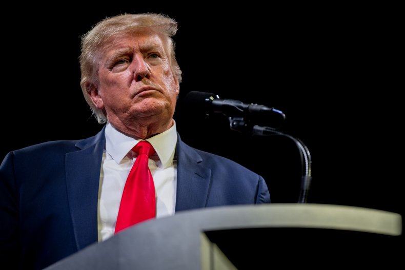 Former U.S. President Donald Trump speaks