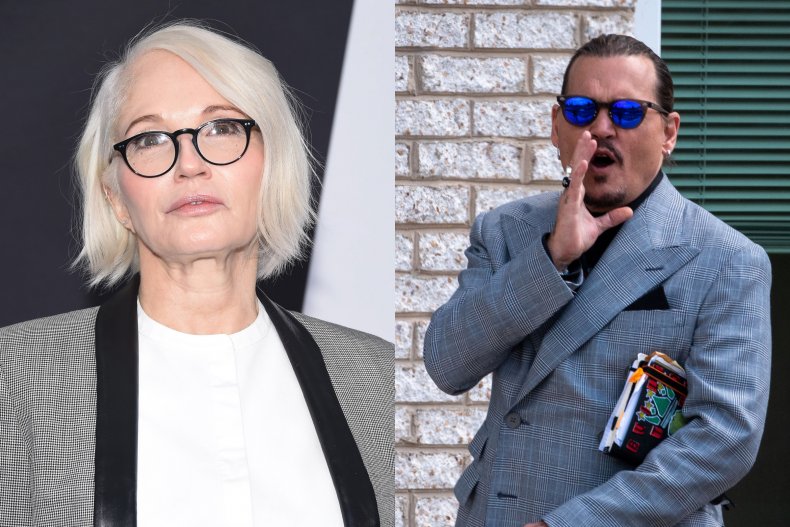 Ellen Barkin and Johnny Depp
