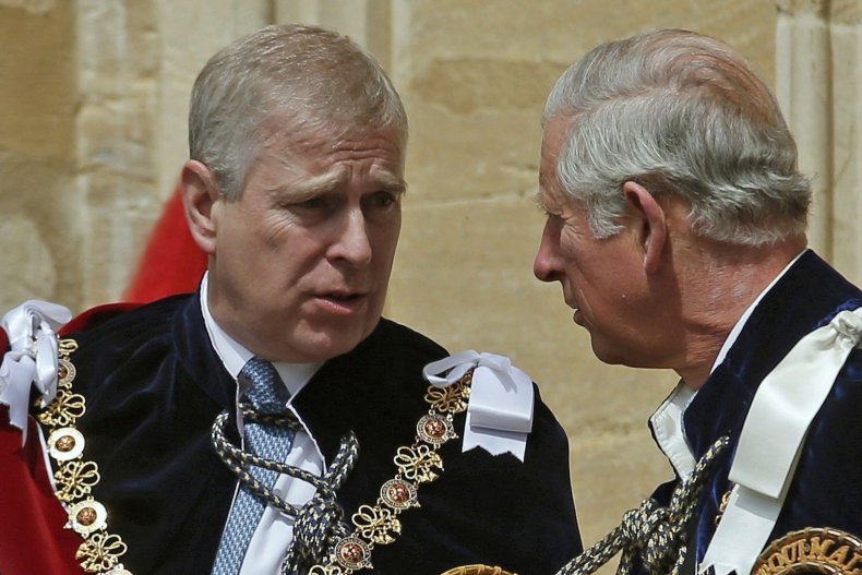 Prince Andrew and Charles at Garter Day