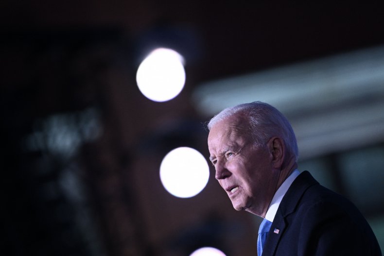 Joe Biden delivers a speech in Warsaw