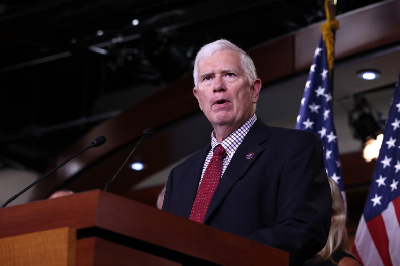Mo Brooks speaks during a press conference