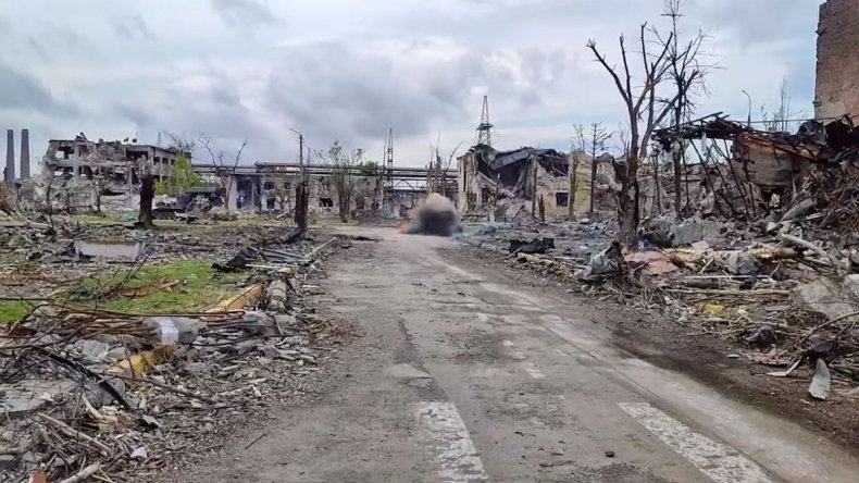 Russians demining Azovstal plant in Mariupol