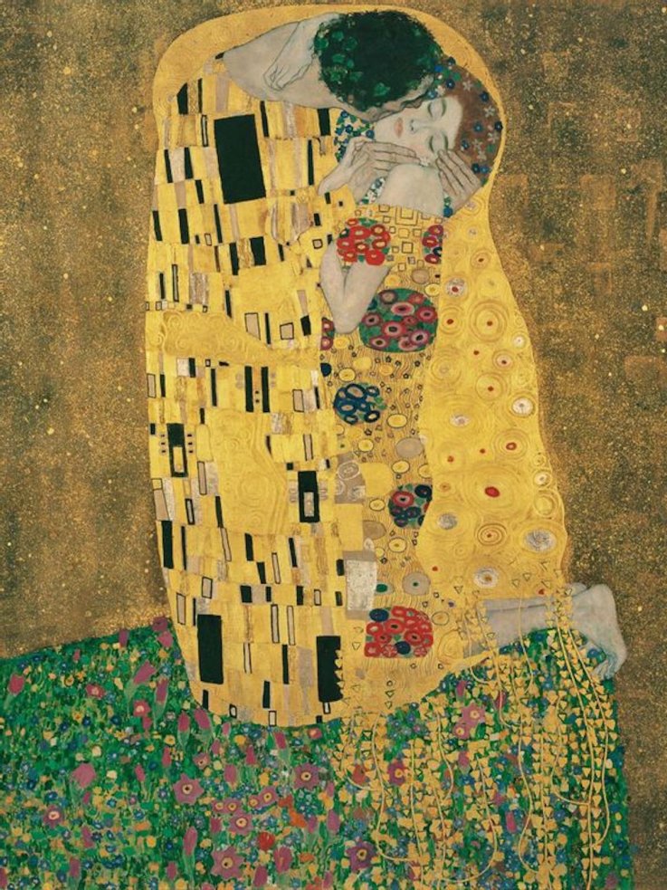 Gustva Klimt The Kiss painting