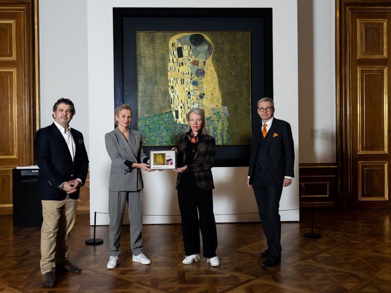 The Kiss NFT presentation Vienna Belvedere