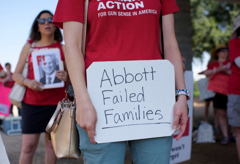 An image of a protestor against Abbott