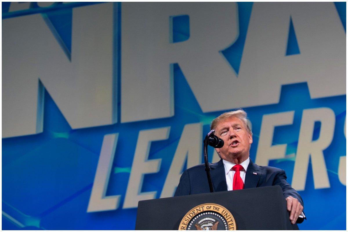 Donald Trump at a previous NRA conference