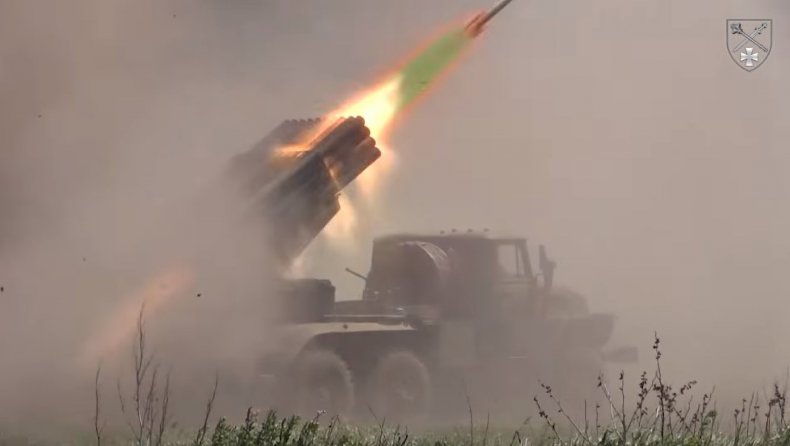 Royal Brigade artillery fires rockets