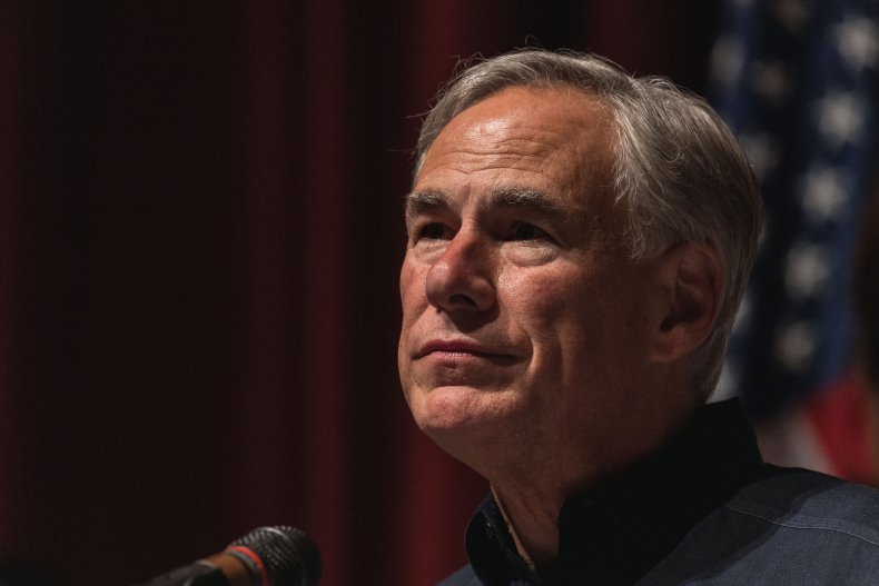 Greg Abbott speaks at a press conference