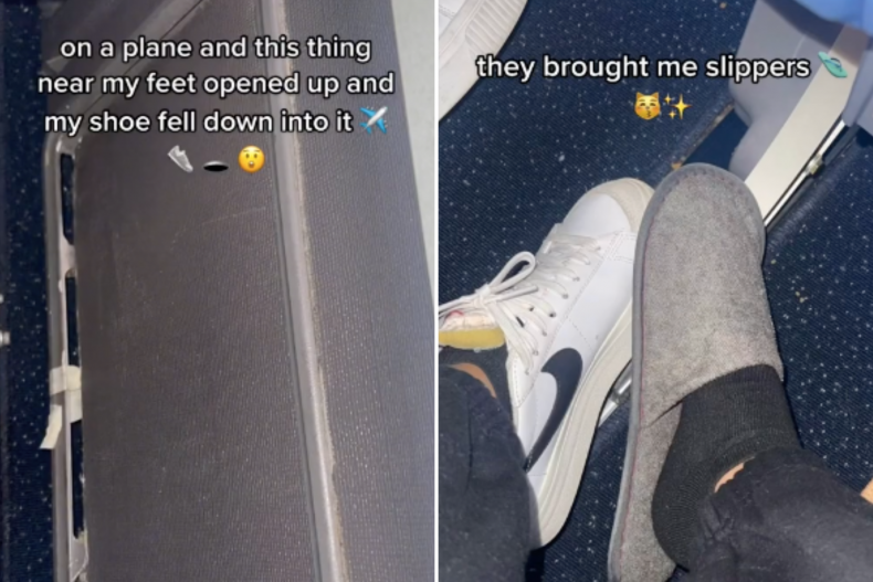 Shoe lost on aircraft during flight