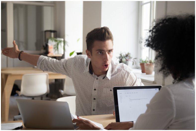 Stock photo of a frustrated employee