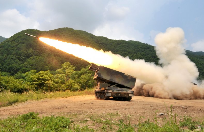 US MLRS firing in South Korea exercise
