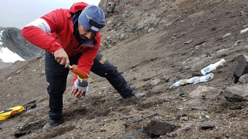 Collecting bacteria in Antarctica