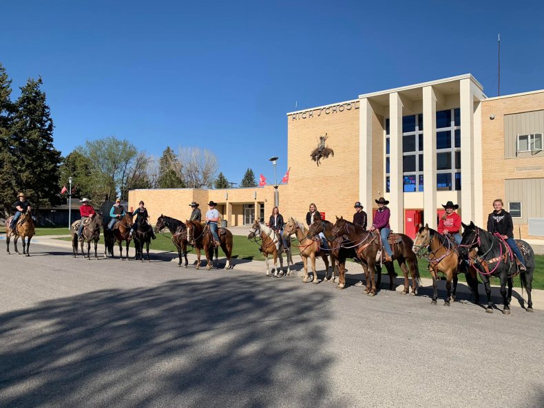 Students on Horses in Montana