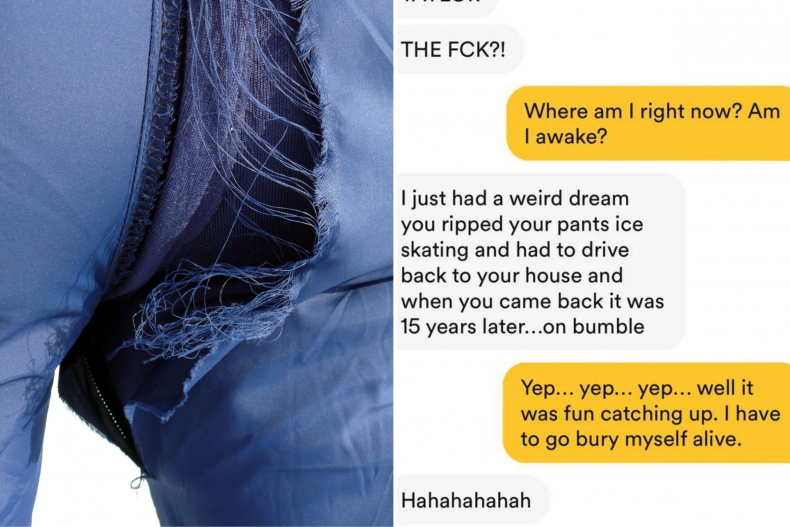Bumble ripped pants screenshot