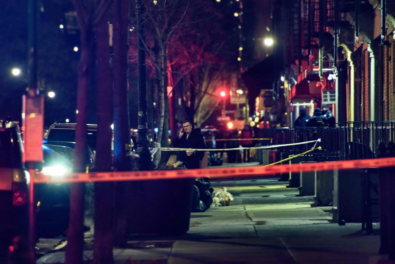 police tape on street
