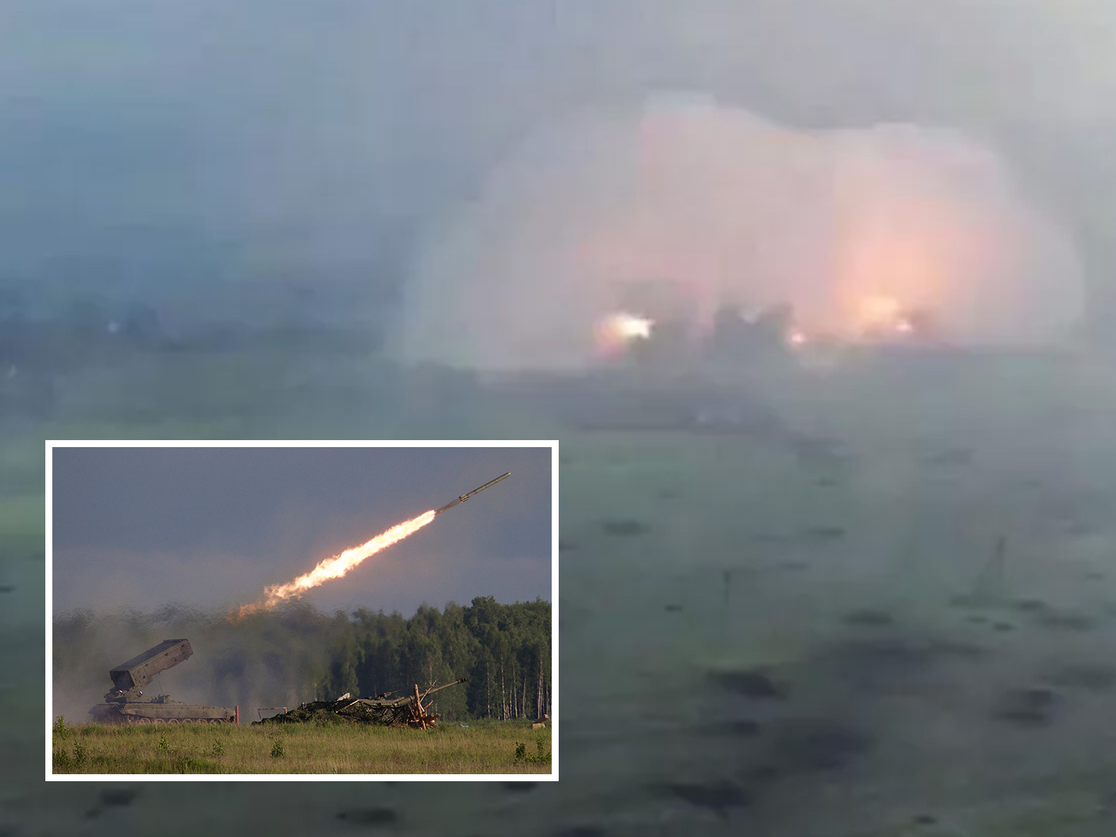 Russia Appears To Blitz Ukraine Positions With Thermobaric Warheads