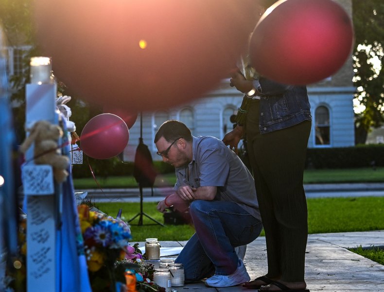 Man Mourns Victims of Texas School Shooting