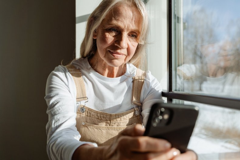 Grandparent on phone