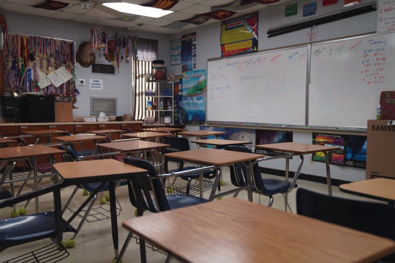 Empty Texas Classroom