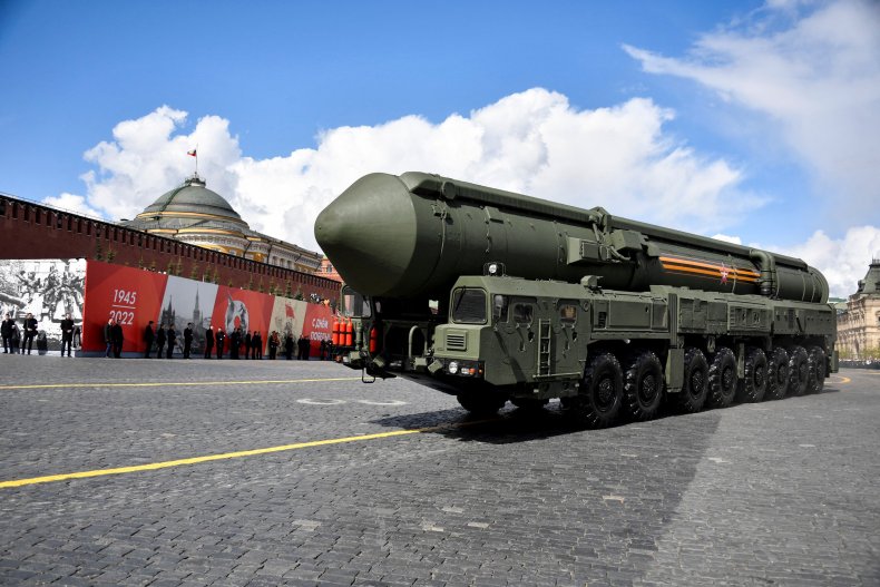 Russian Victory Day missile