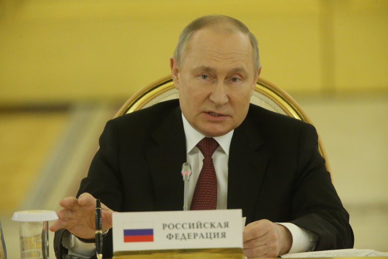 Russian President Vladimir Putin attends a Summit 