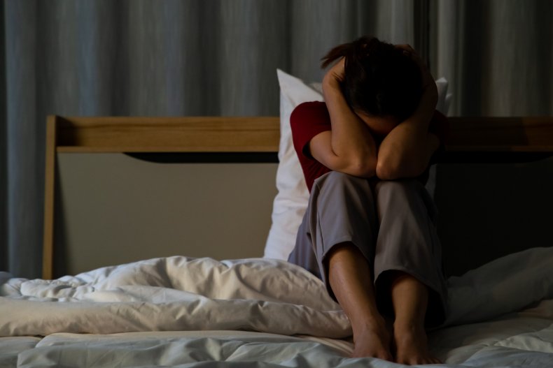 A woman with mental health issues