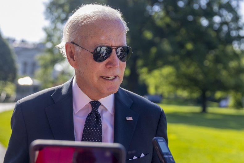 Joe Biden speaks to reporters