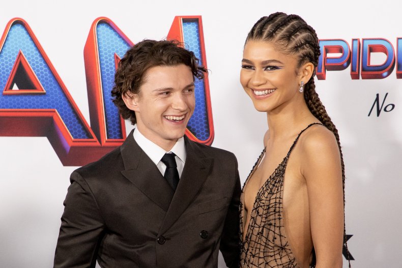 Tom Holland and Zendaya attend the Los 