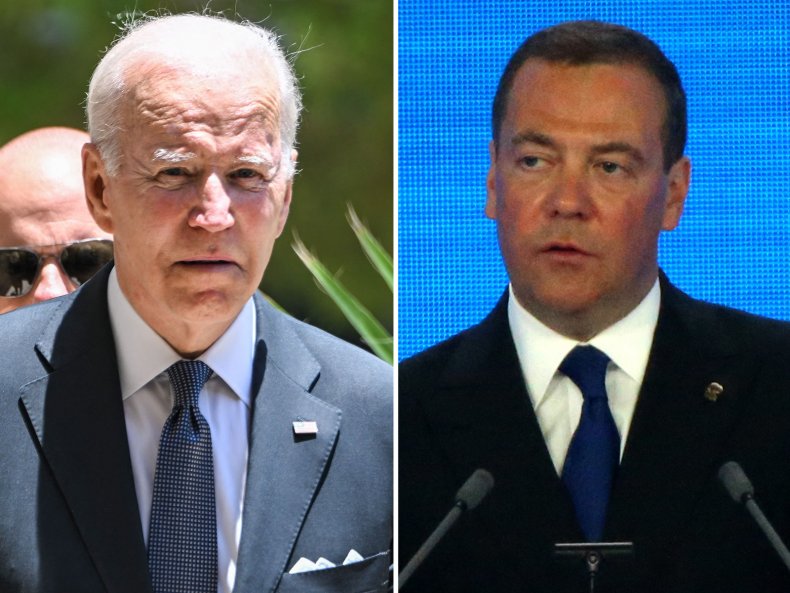 Joe Biden and Dmitry Medvedev 