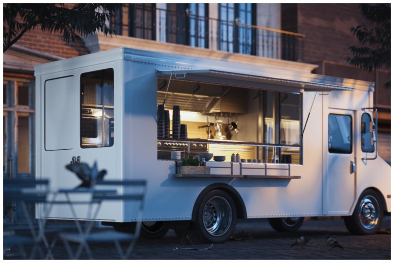 Stock image of a food truck