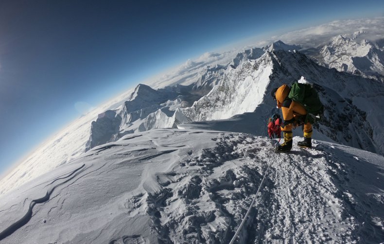 Climbers on Mount Everest 