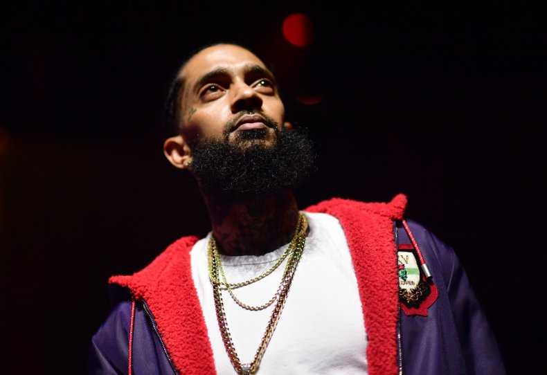 Nipsey Hussle attends event