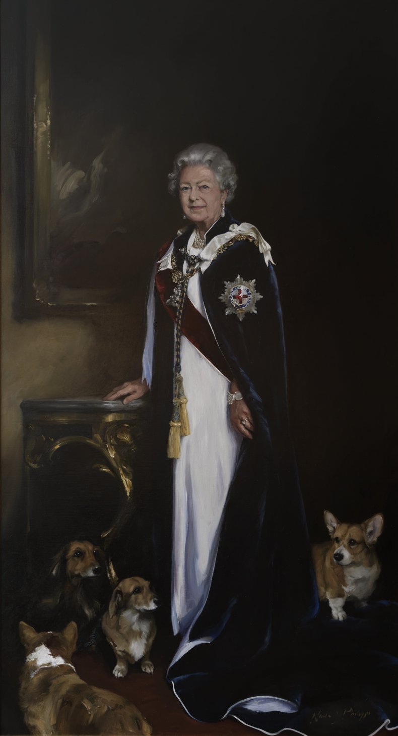 Portrait painting of HM Queen Elizabeth II.