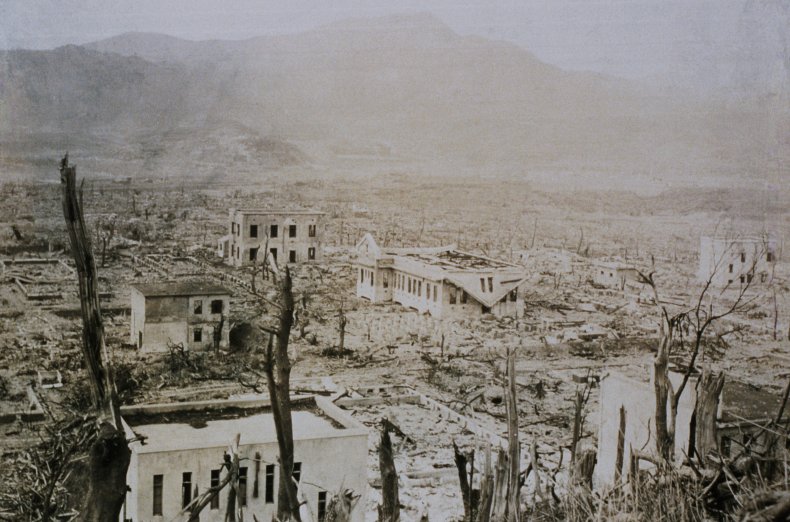 Nagasaki picture after the atomic bomb