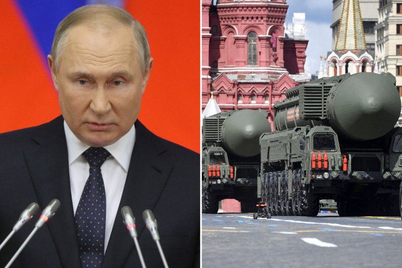 Vladimir Putin and Russian nuclear capable ICBM