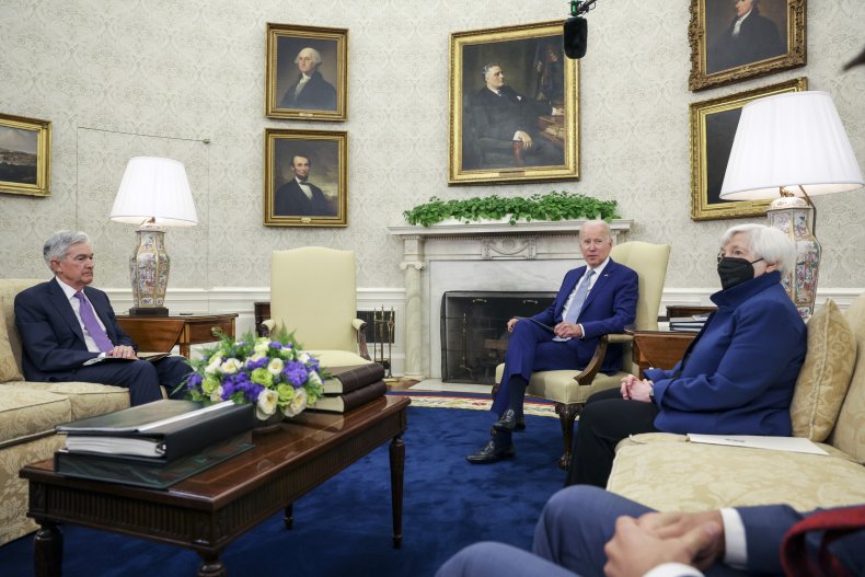 Joe Biden, Janet Yellen and Jerome Powell