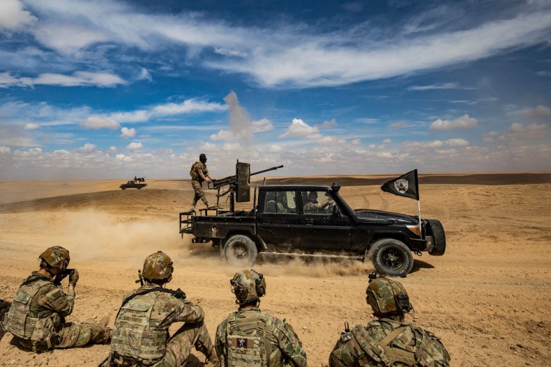 Syrian, Democratic, Forces, train, US, troops, Syria