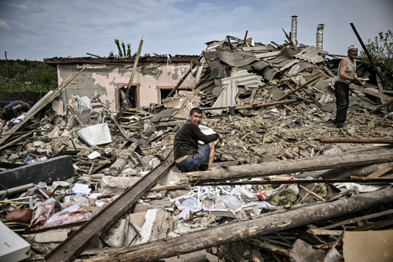 Sloviansk wreckage Ukraine