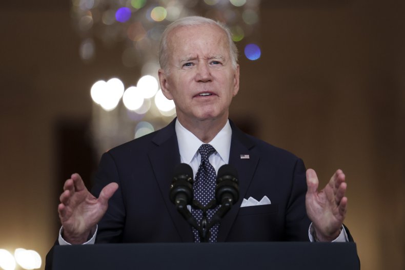 U.S. President Joe Biden delivers remarks on 