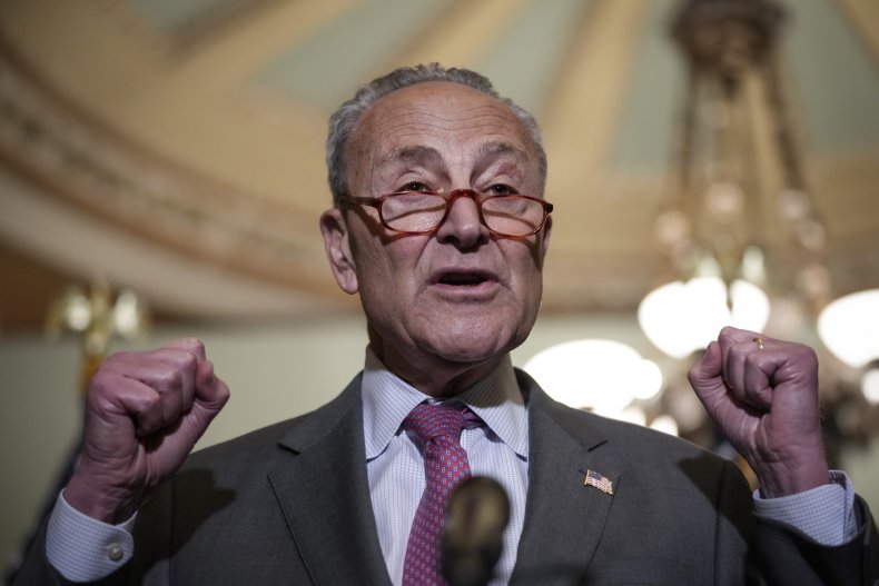 Senate Majority Leader Chuck Schumer (D-NY) speaks