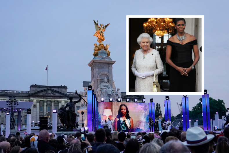 Michelle Obama Queen Elizabeth Platinum Jubilee