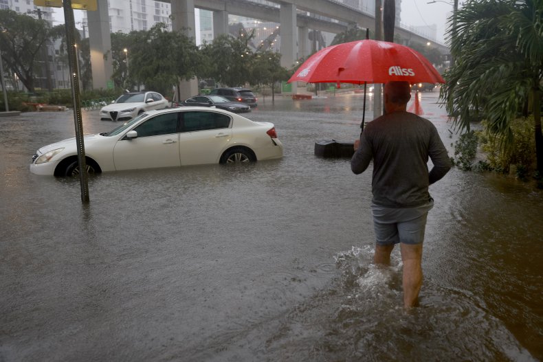 Flooding on street in Florida