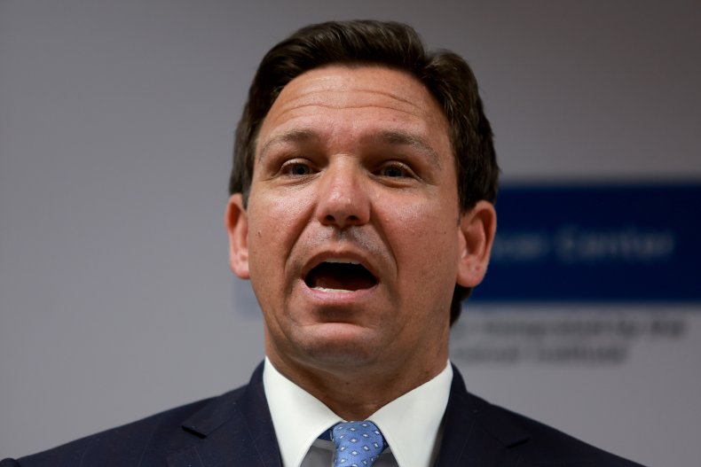 Florida Gov. Ron DeSantis speaks during a